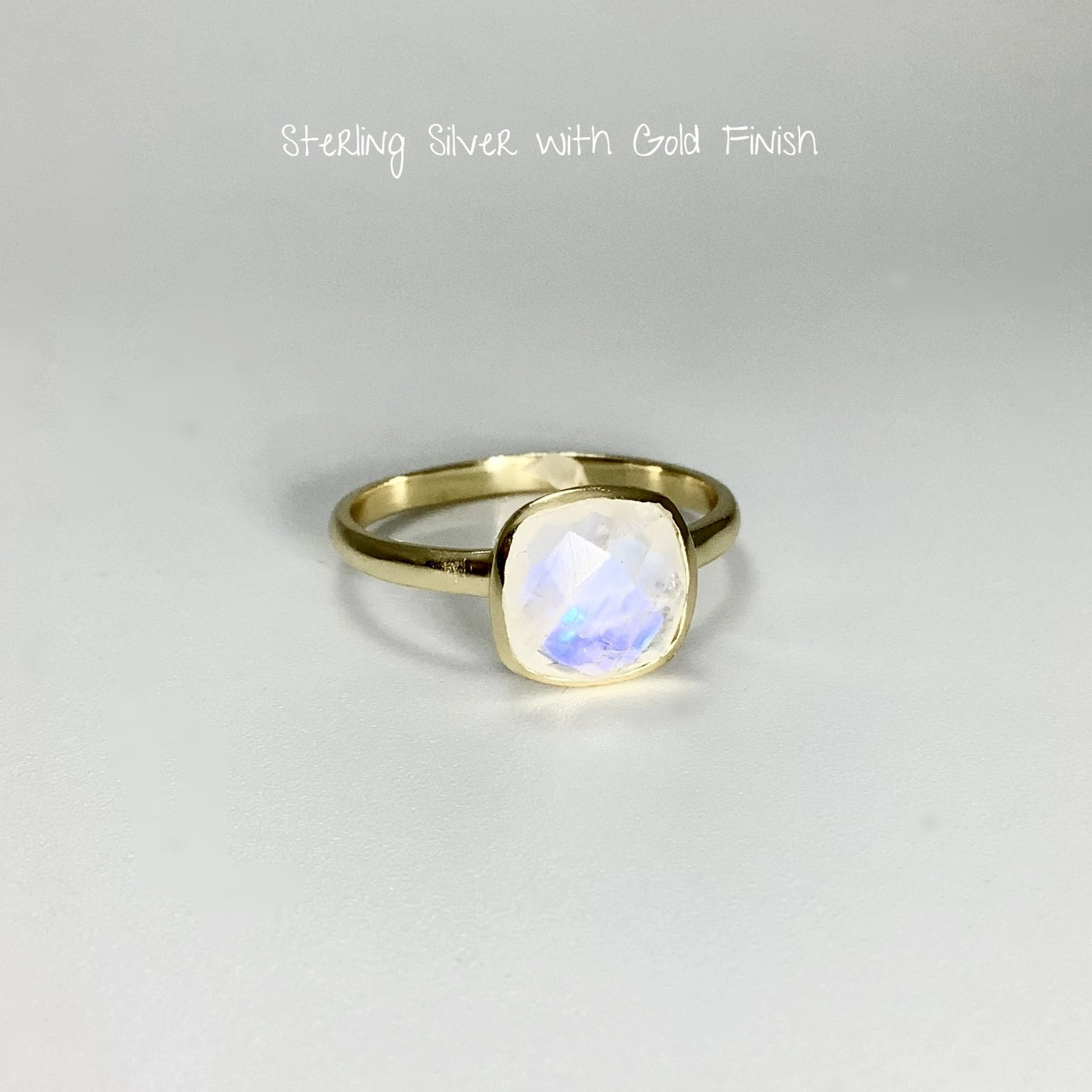 Rainbow Moonstone Ring