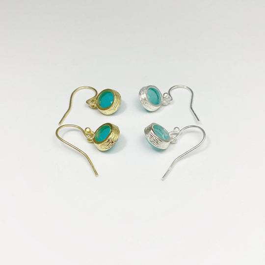 Blue Onyx Dangle Earrings - Rocks and Gems Canada