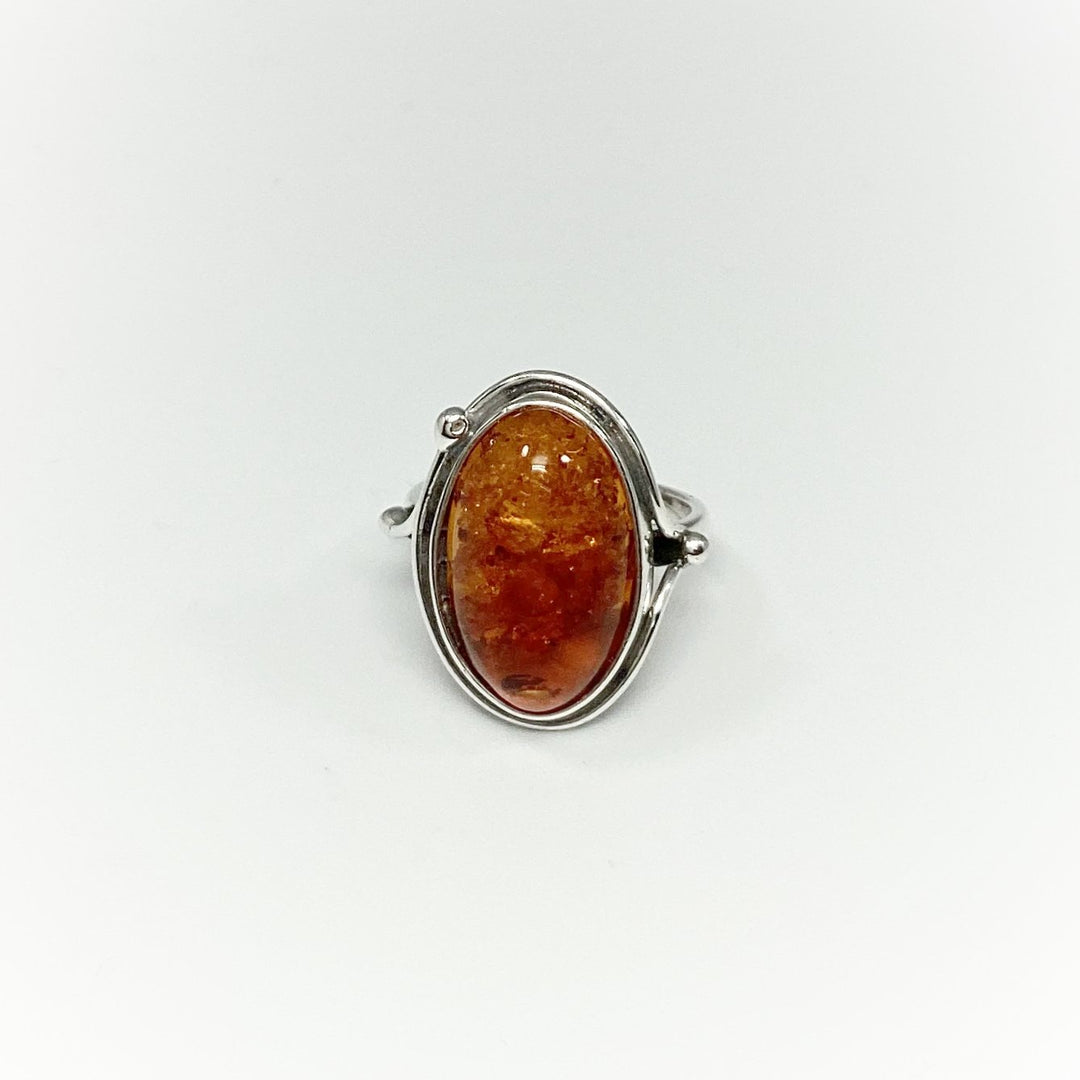 Cognac Amber Ring - Rocks and Gems Canada
