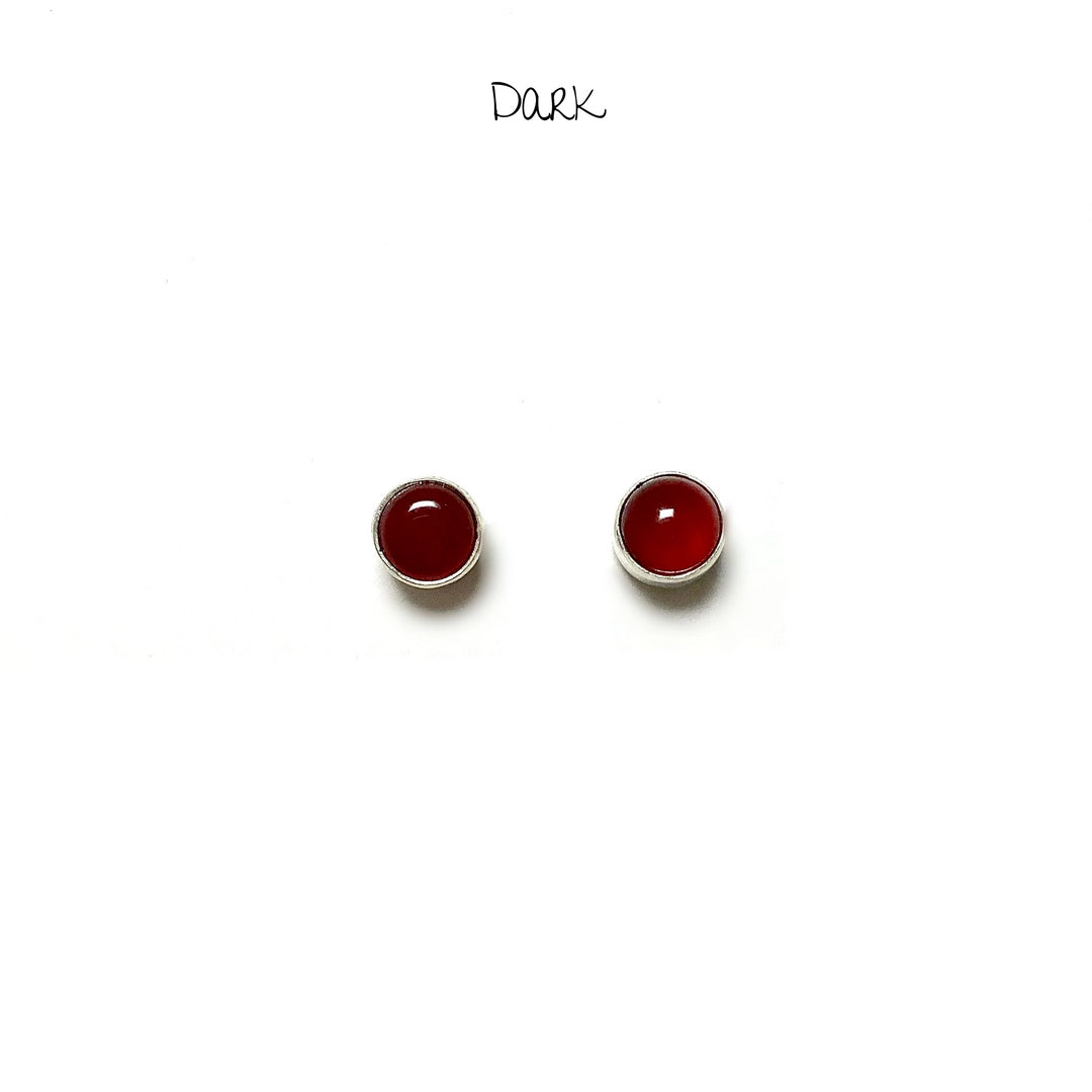 Carnelian Agate Stud Earrings - Rocks and Gems Canada