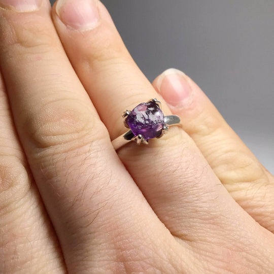 Raw Amethyst Ring - Rocks and Gems Canada