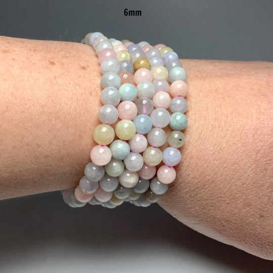 Morganite Beaded Bracelet - Rocks and Gems Canada