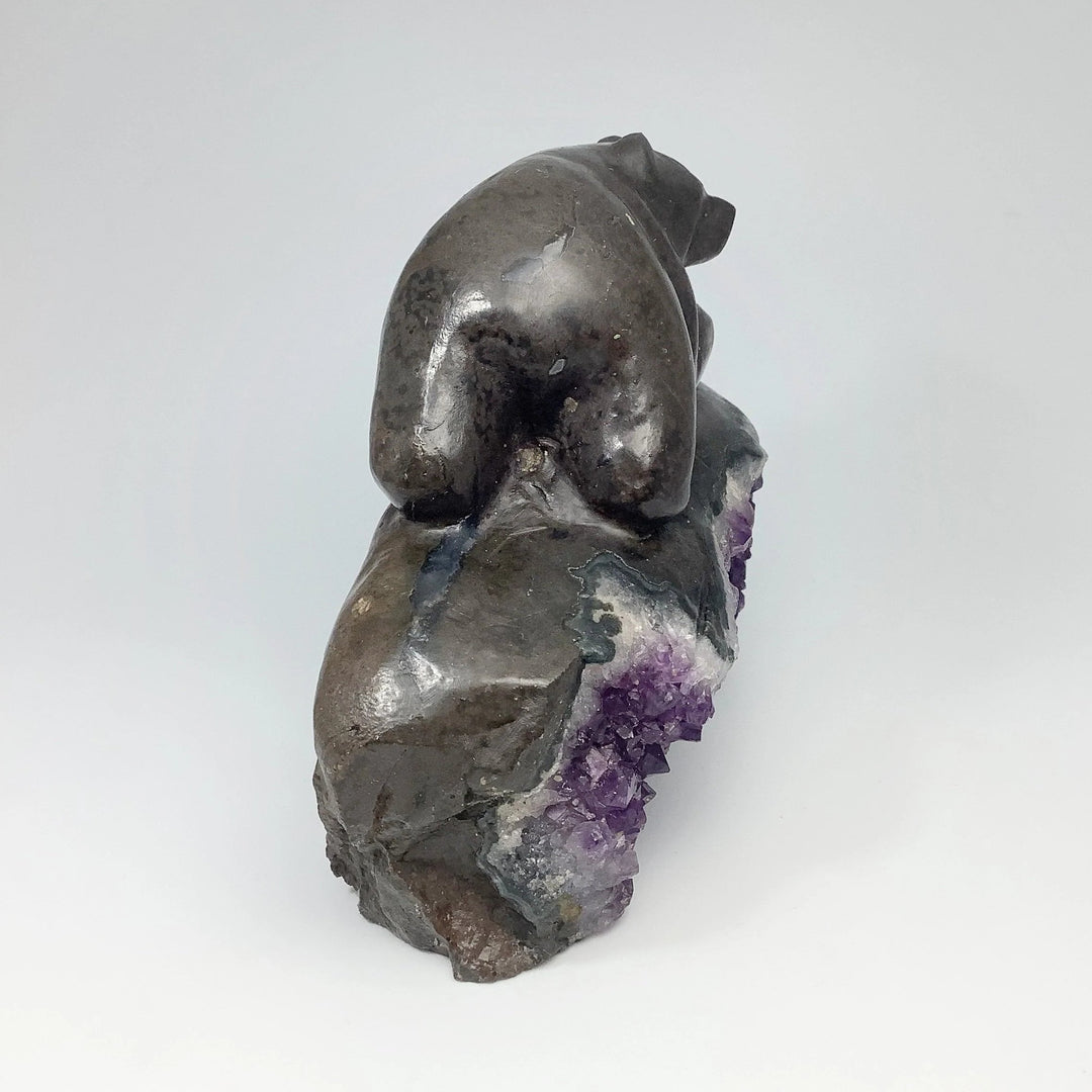 Amethyst Bear Carving - Rocks and Gems Canada