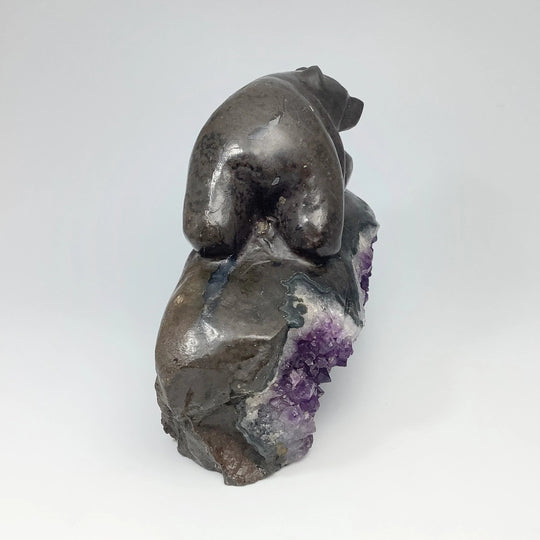 Amethyst Bear Carving - Rocks and Gems Canada
