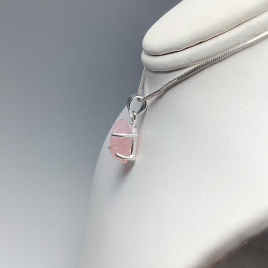 Raw Rose Quartz Pendant - Rocks and Gems Canada