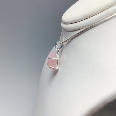 Raw Rose Quartz Pendant