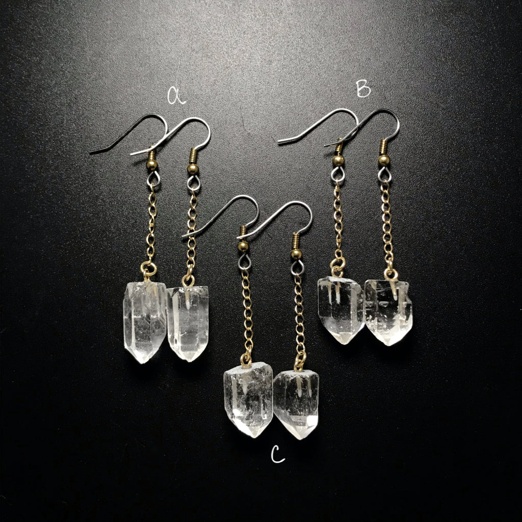 Quartz Dangle Earrings