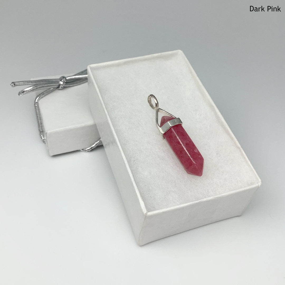 Rhodonite Double Terminated Point Pendant - Rocks and Gems Canada