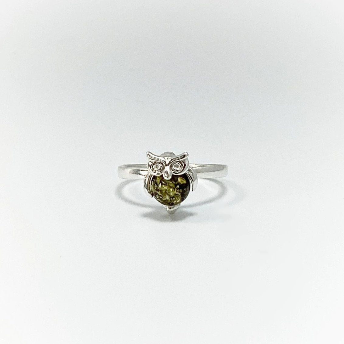 Green Amber Ring