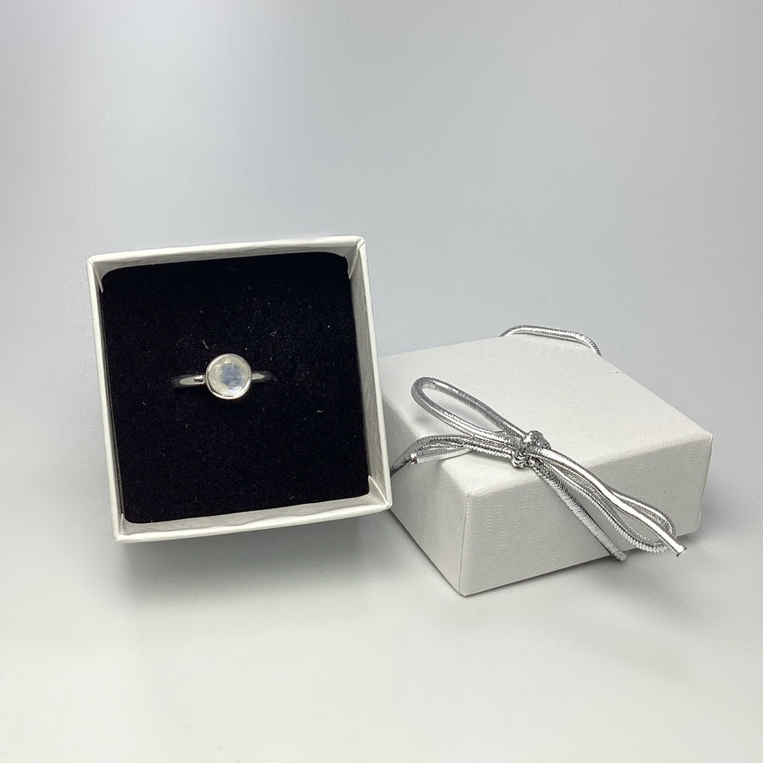Rainbow Moonstone Ring - Rocks and Gems Canada