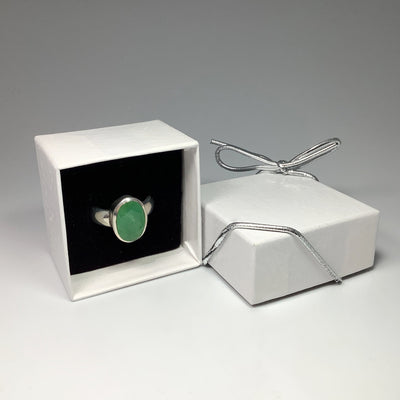 Faceted Chrysoprase Ring