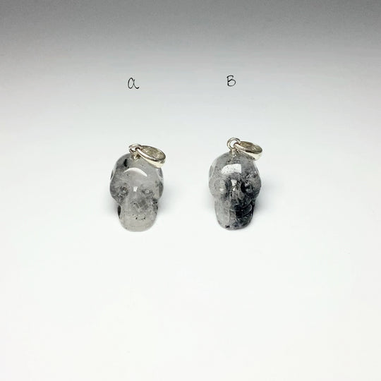 Tourmalated Quartz Skull Pendant - Rocks and Gems Canada