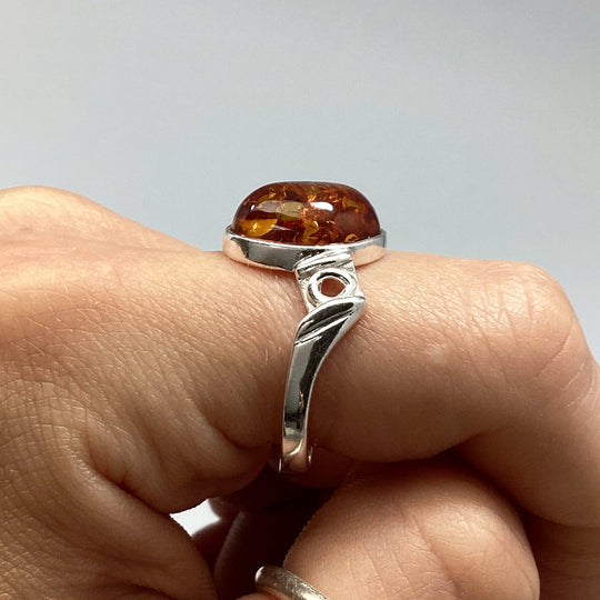 Cognac Amber Ring - Rocks and Gems Canada