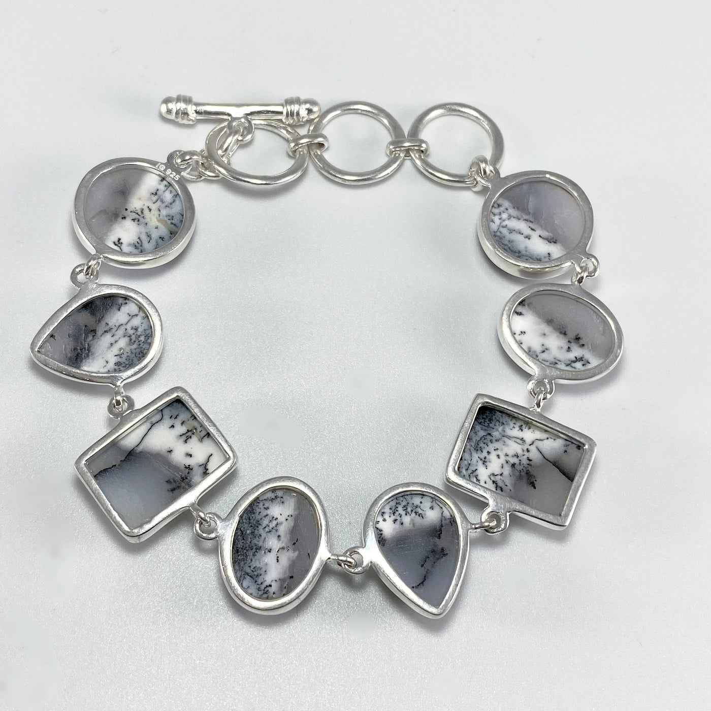 Dendritic Opal Sterling Silver Bracelet