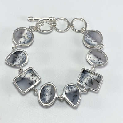 Dendritic Opal Sterling Silver Bracelet