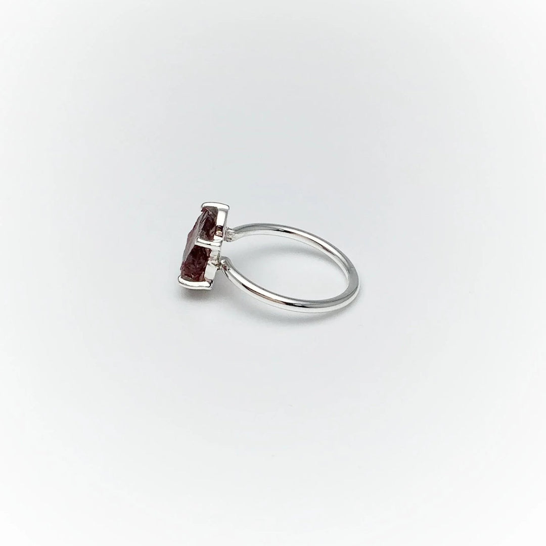 Raw Garnet Ring - Rocks and Gems Canada