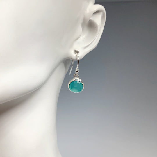 Blue Onyx Dangle Earrings - Rocks and Gems Canada