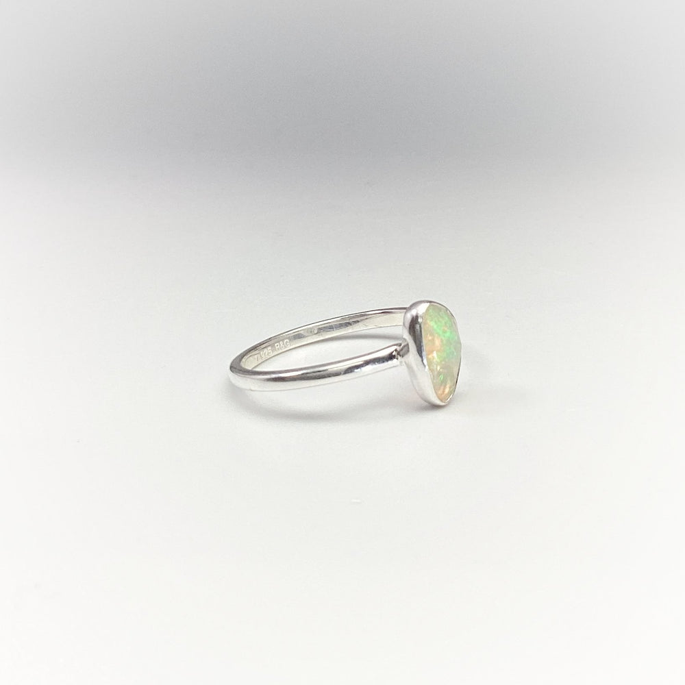 Faceted Ethiopian Fire Opal Ring - Rocks and Gems Canada