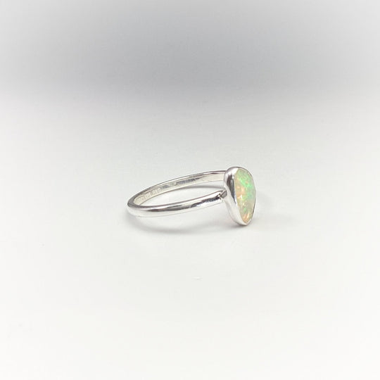 Faceted Ethiopian Fire Opal Ring - Rocks and Gems Canada