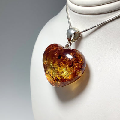 Ombre Amber Heart Pendant