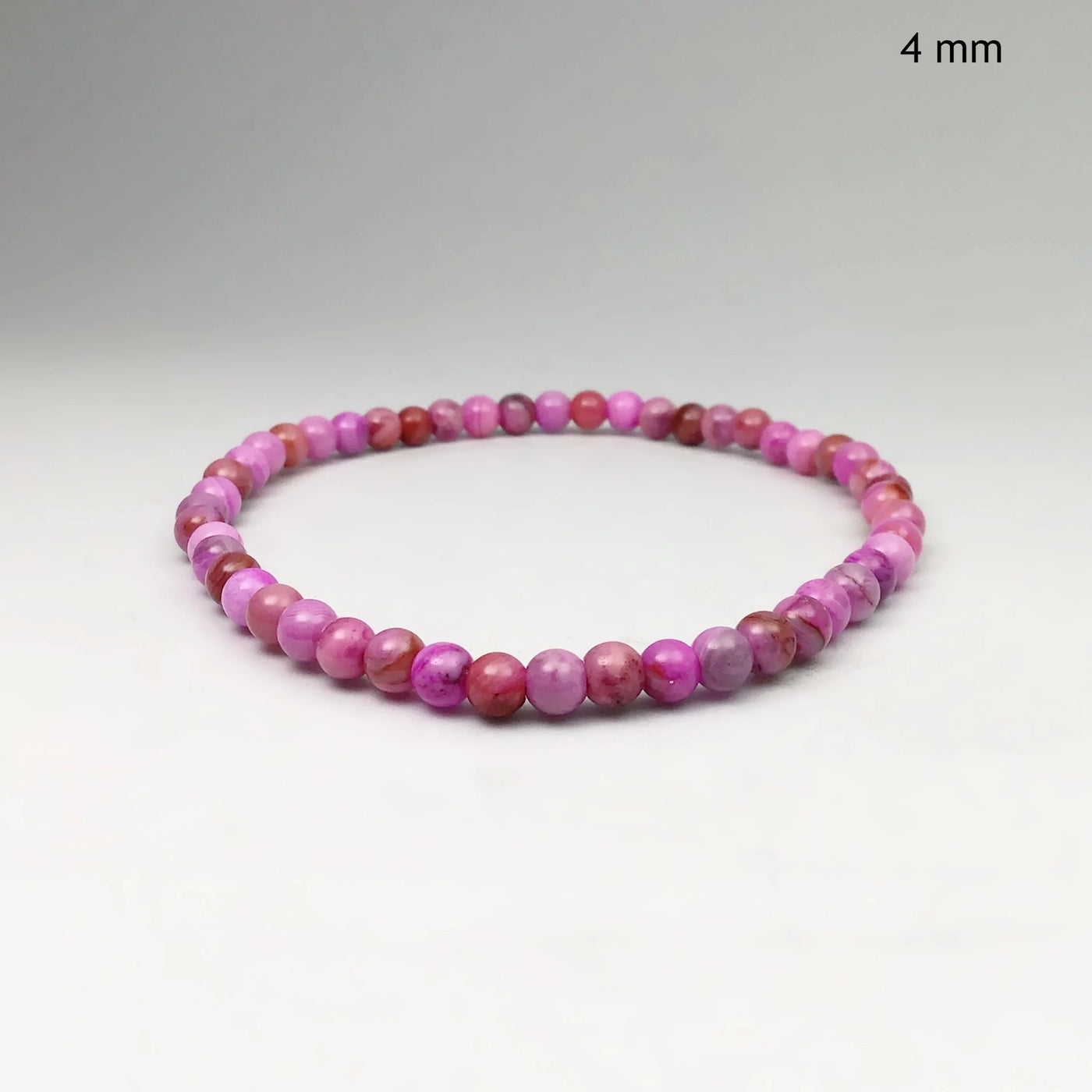 Pink Crazy Lace Agate Beaded Bracelet