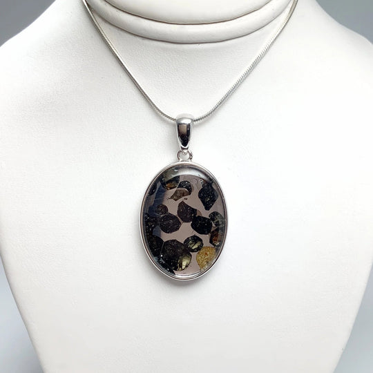 Sericho Meteorite Oval Pendant - Rocks and Gems Canada