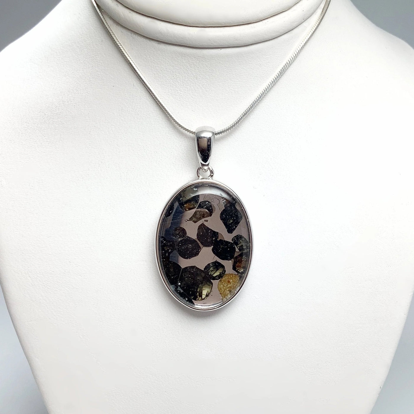 Sericho Meteorite Oval Pendant