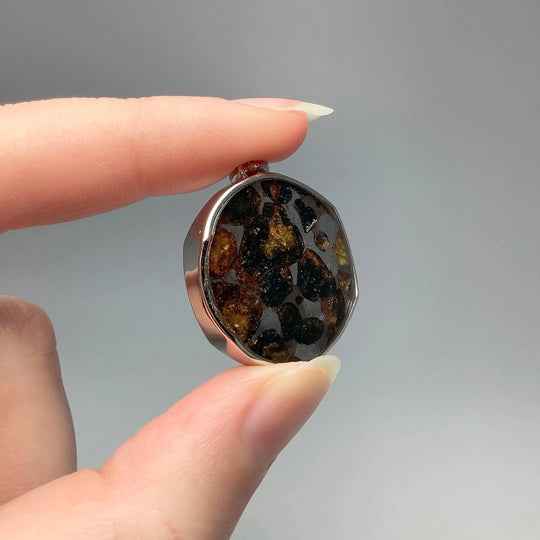 Sericho Meteorite Faceted Pendant - Rocks and Gems Canada