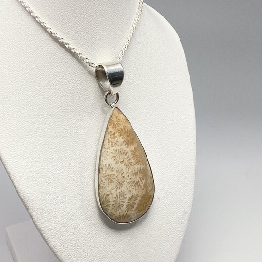 Fossilized Coral Pendant - Rocks and Gems Canada