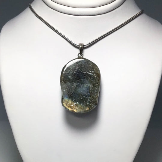 Labradorite Buddha Head Pendant - Rocks and Gems Canada