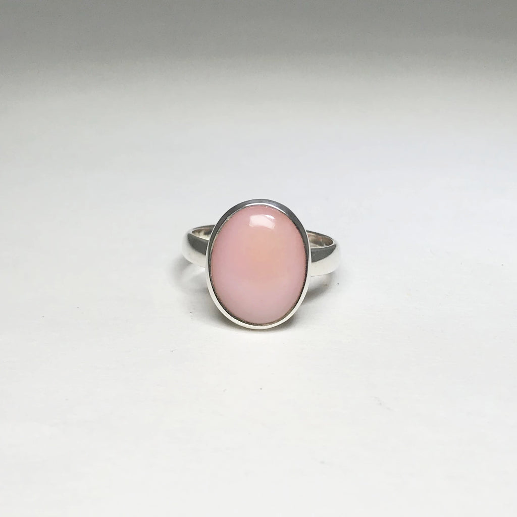 Pink Peruvian Opal Ring