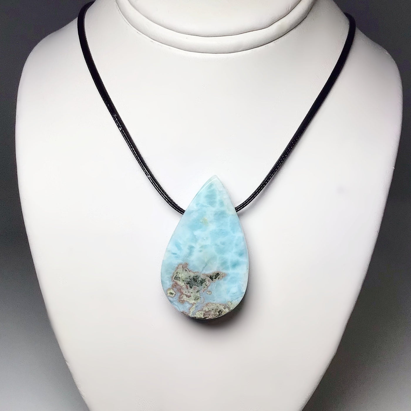 Larimar Drilled Pendant