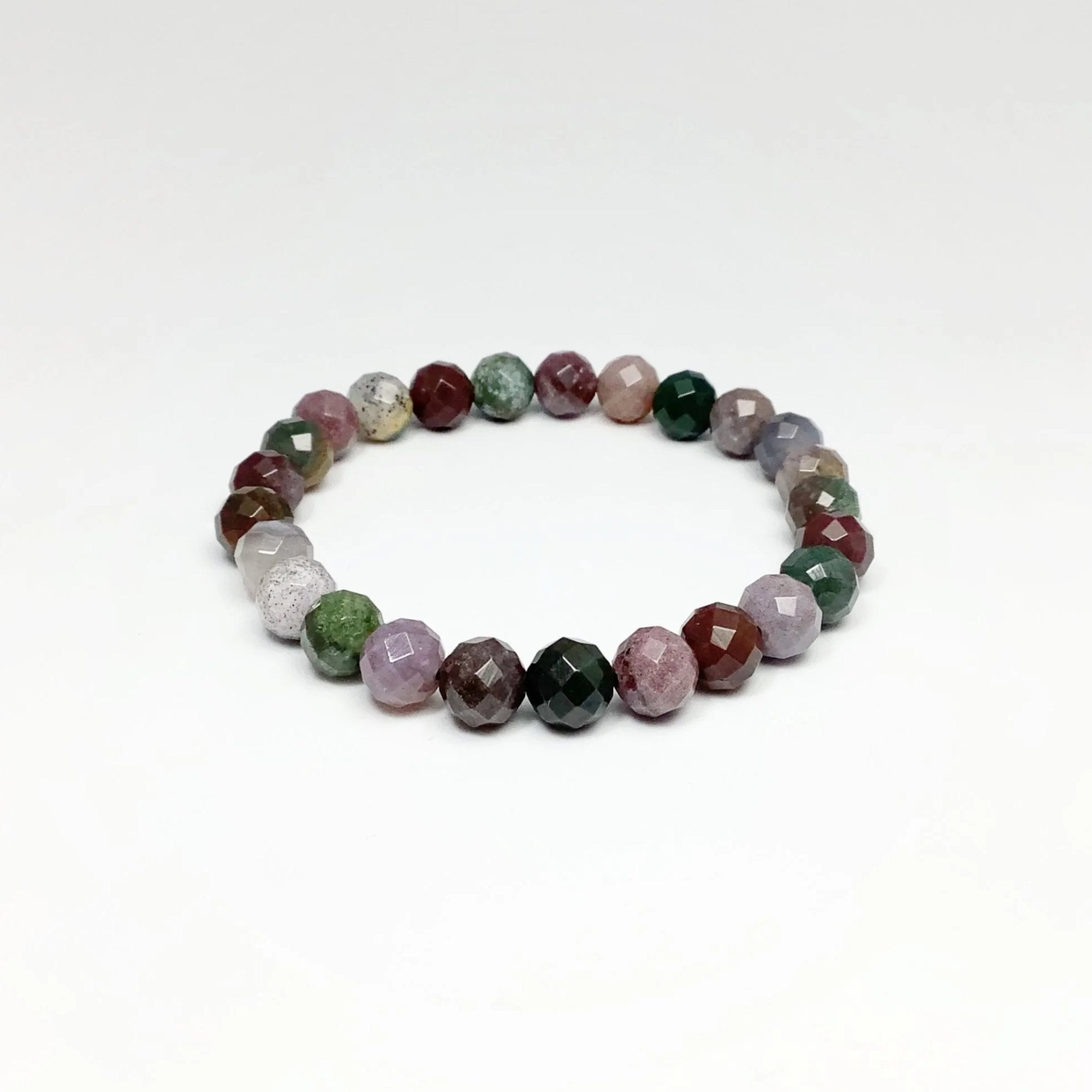 Indian Agate Faceted Beaded Bracelet - Rocks and Gems Canada