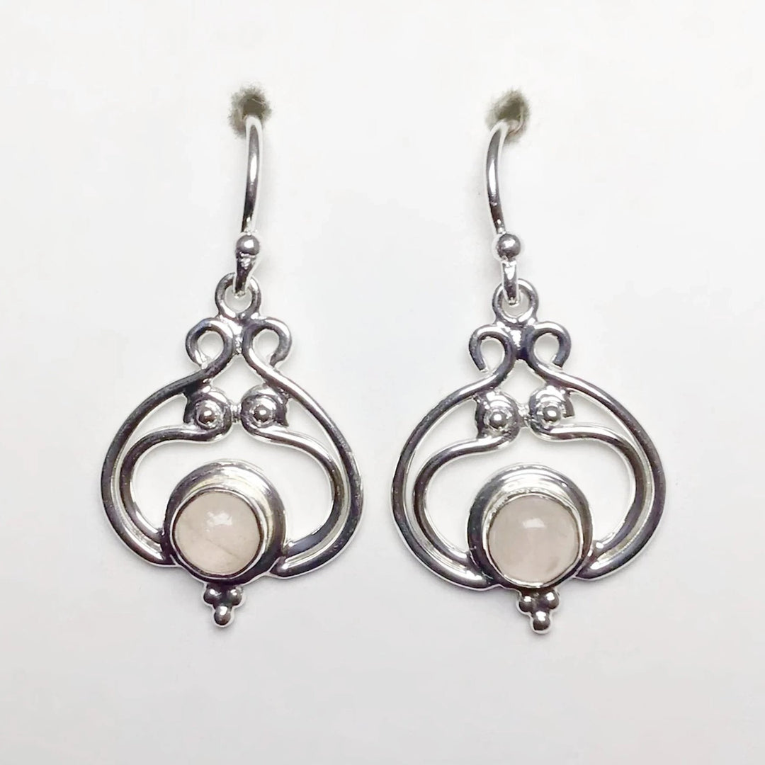 Rose Quartz Dangle Earrings - Rocks and Gems Canada