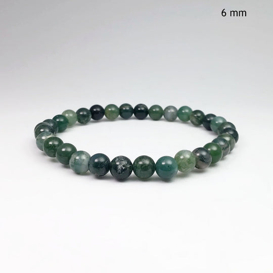 Moss Agate Beaded Bracelet - Rocks and Gems Canada