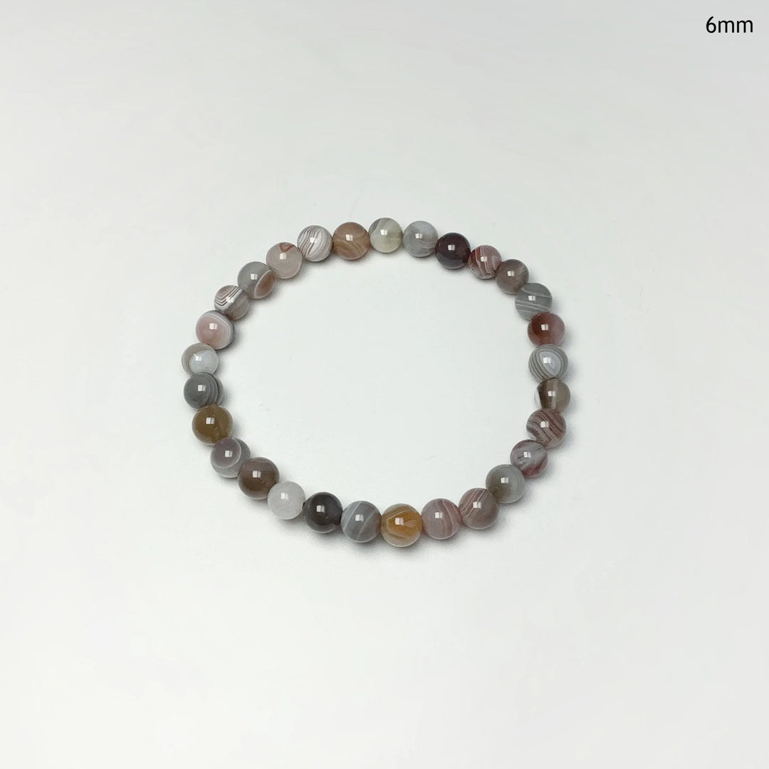 Botswana Agate Beaded Bracelet - Rocks and Gems Canada