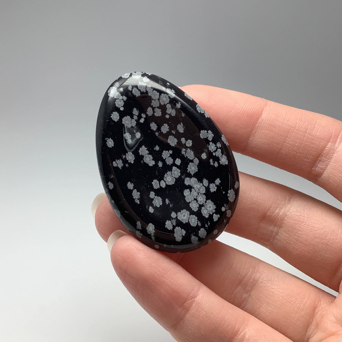 Worry Stone - Snowflake Obsidian