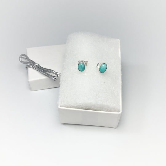 Amazonite Stud Earrings - Rocks and Gems Canada