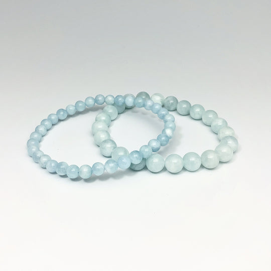 Aquamarine Beaded Bracelet - Rocks and Gems Canada