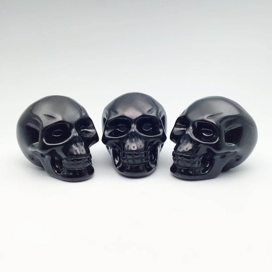 Carved Obsidian Crystal Skull - Rocks and Gems Canada