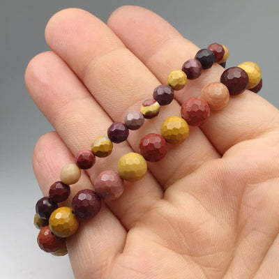 Mookaite Faceted Beaded Bracelet