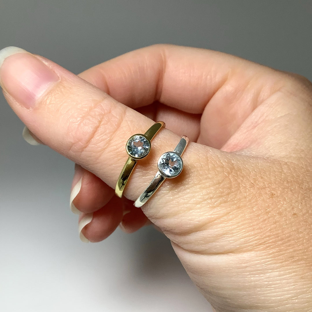 Blue Topaz Ring - Rocks and Gems Canada