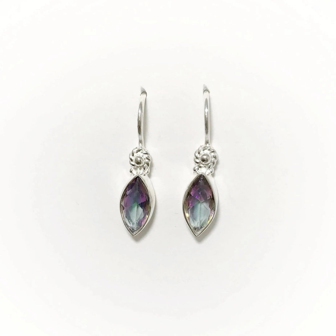 Mystic Topaz Dangle Earrings - Rocks and Gems Canada