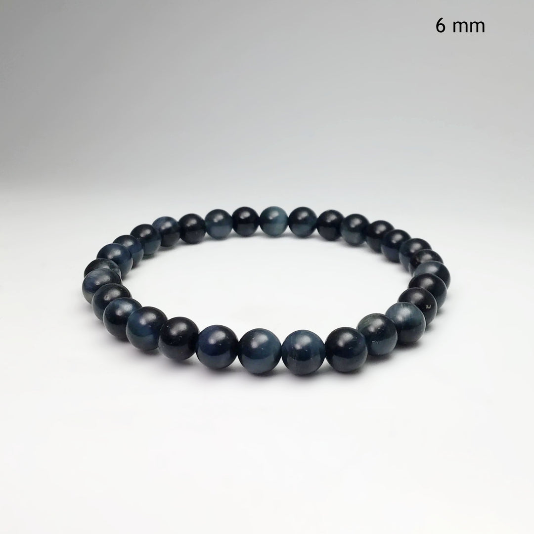 Blue Tiger Eye Beaded Bracelet - Rocks and Gems Canada