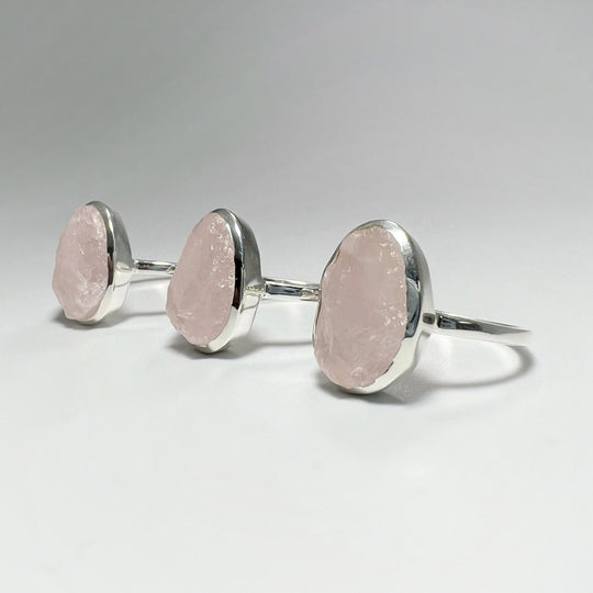 Raw Rose Quartz Ring - Rocks and Gems Canada