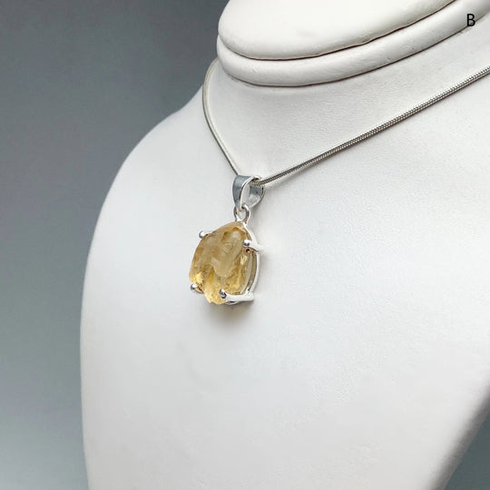 Raw Citrine Pendant - Rocks and Gems Canada
