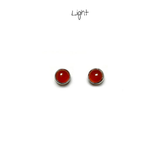 Carnelian Agate Stud Earrings - Rocks and Gems Canada