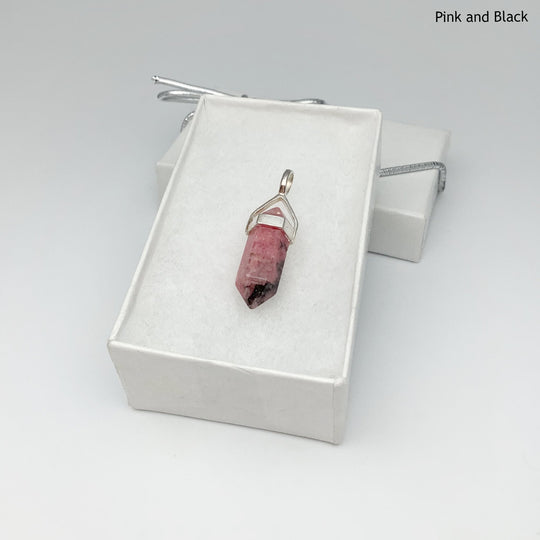 Rhodonite Double Terminated Point Pendant - Rocks and Gems Canada