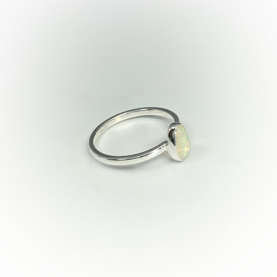Faceted Ethiopian Fire Opal Ring - Rocks and Gems Canada