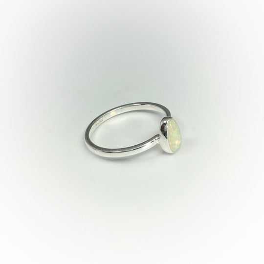 Faceted Ethiopian Fire Opal Ring - Rocks and Gems Canada